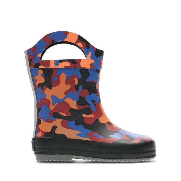 Clarks Boys Tarri Star Toddler Wellies Blue Camo | CA-9462387